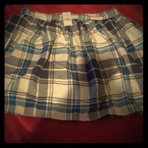 Flannel Mini Skater Skirt